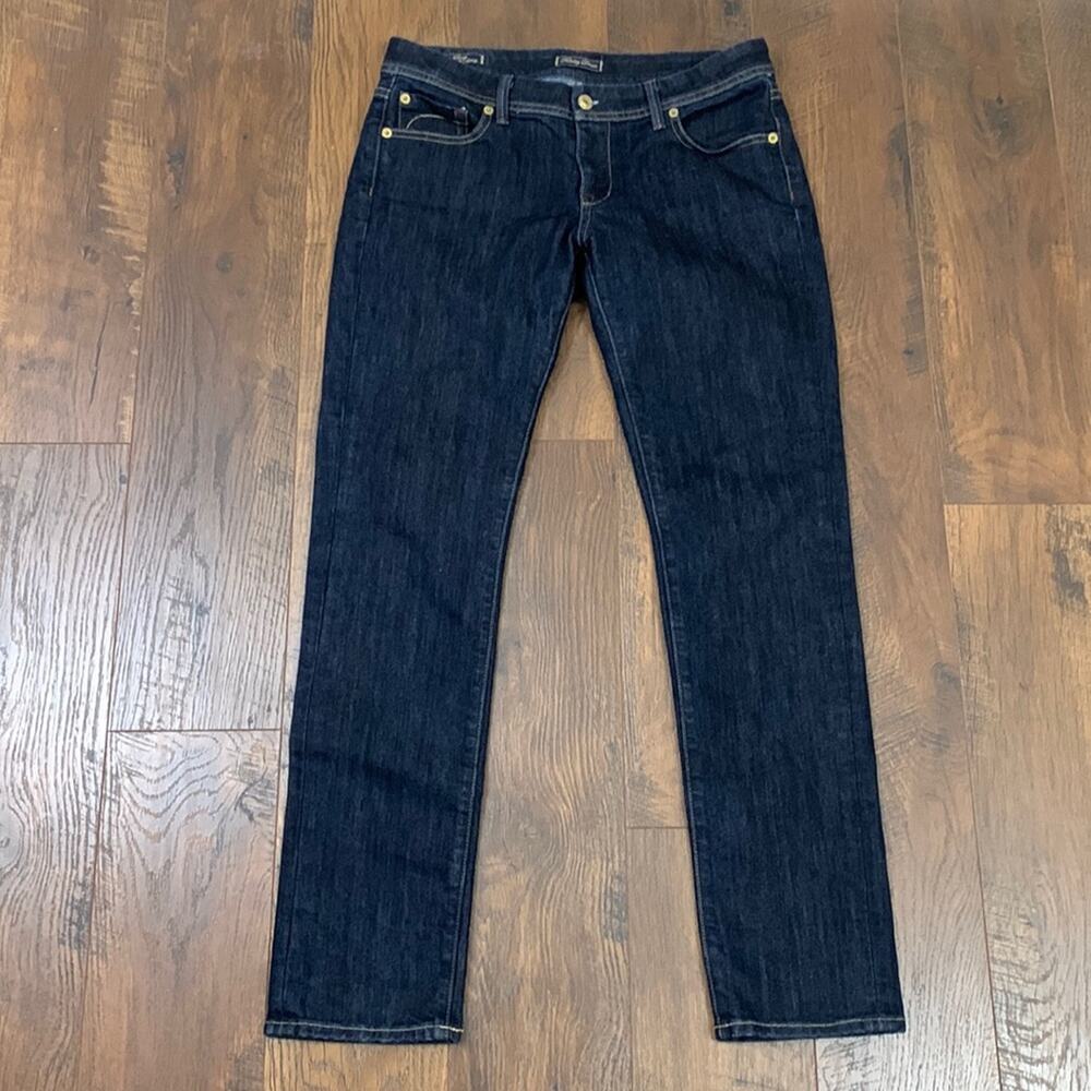 Fidelity Denim Scoop Low Waist Skinny Dark Wash Jeans